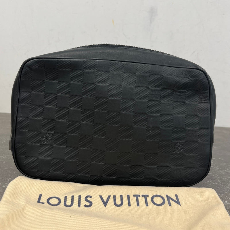 Men's Damier Infini Onyx Toiletry Bag Black