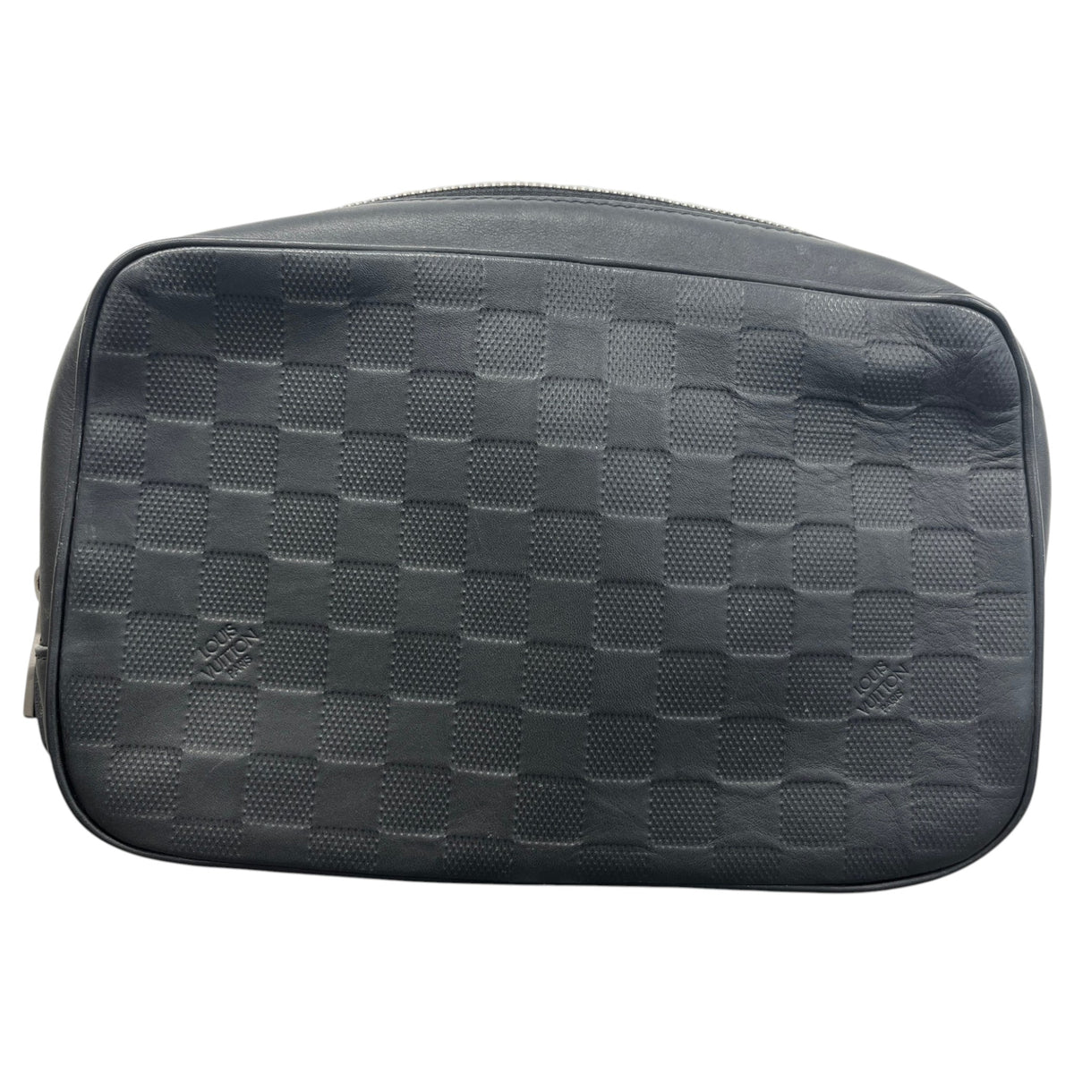 Men's Damier Infini Onyx Toiletry Bag Black - Photo 1