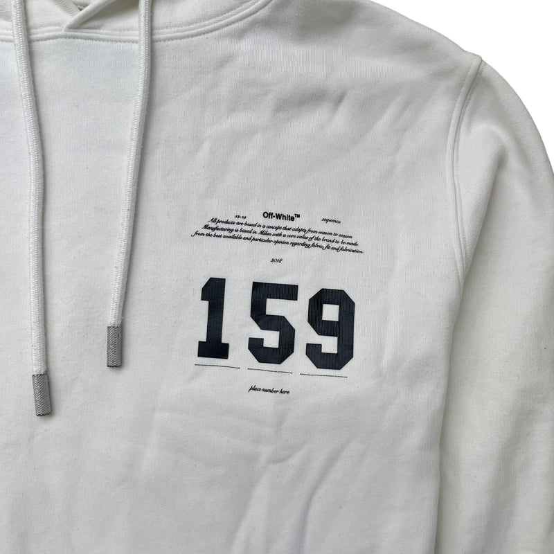 Men's Arrow Logo Hoodie White Size S