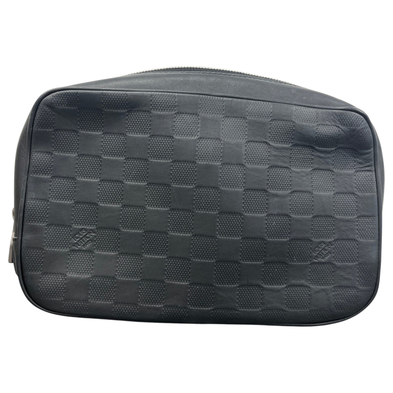 Men's Damier Infini Onyx Toiletry Bag Black - Photo 3
