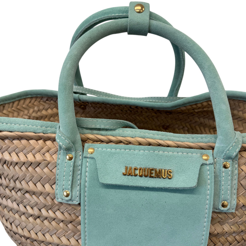 Women's Le Panier Soleil Woven Straw Tote Handbag Beige