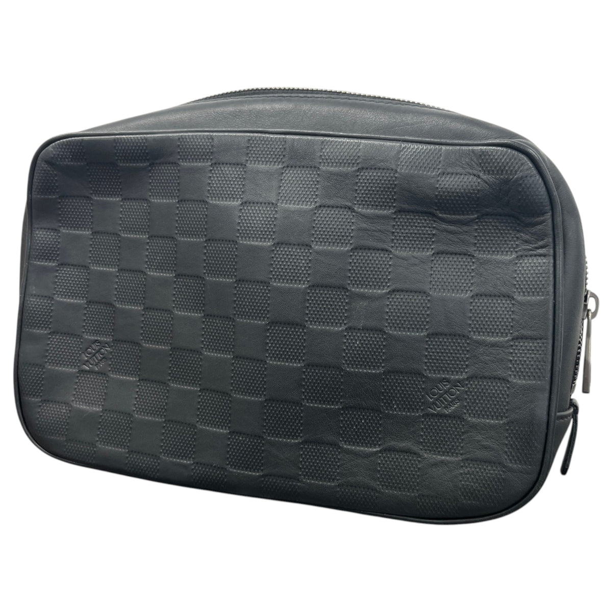 Men's Damier Infini Onyx Toiletry Bag Black - Photo 5