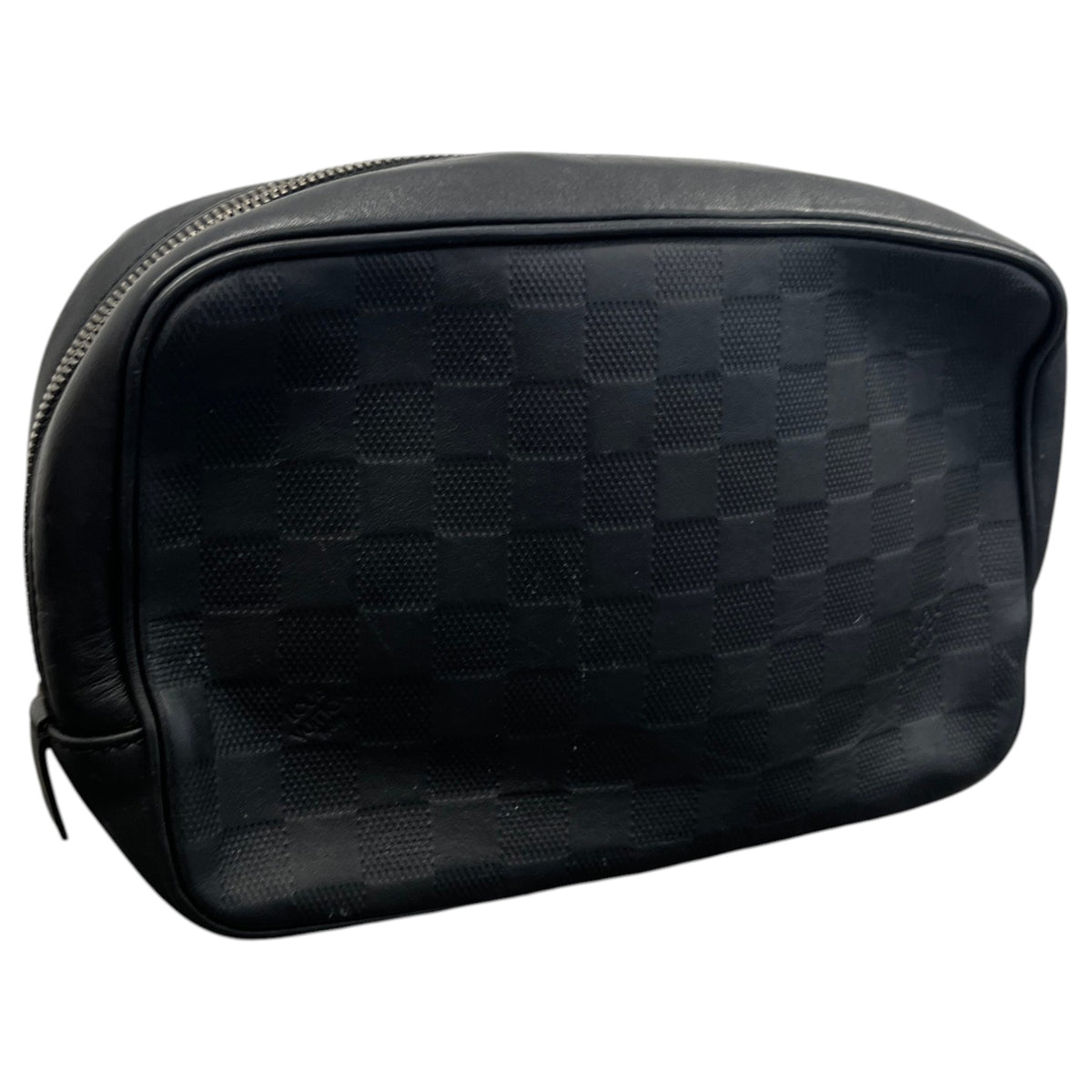 Men's Damier Infini Onyx Toiletry Bag Black - Photo 8