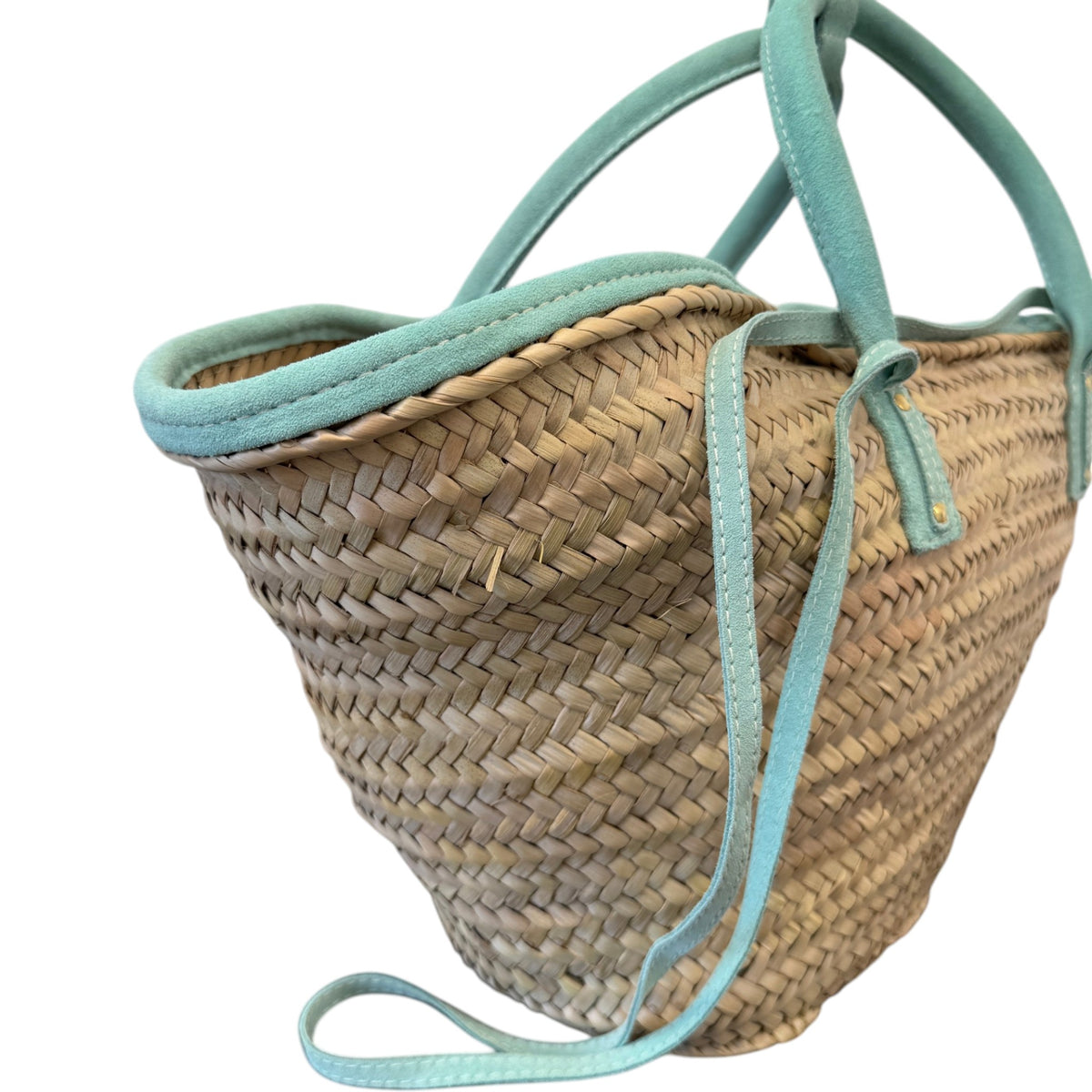 Women's Le Panier Soleil Woven Straw Tote Handbag Beige - Photo 7