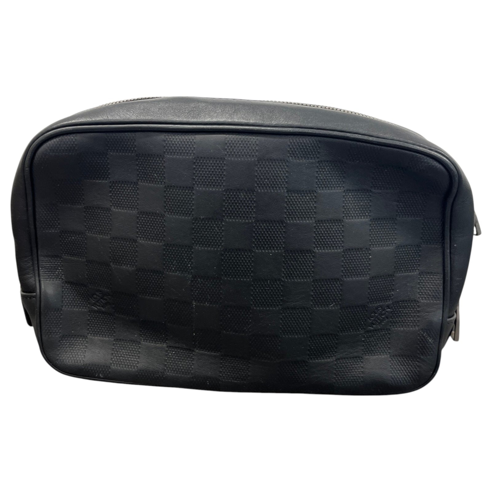Men's Damier Infini Onyx Toiletry Bag Black - Photo 2