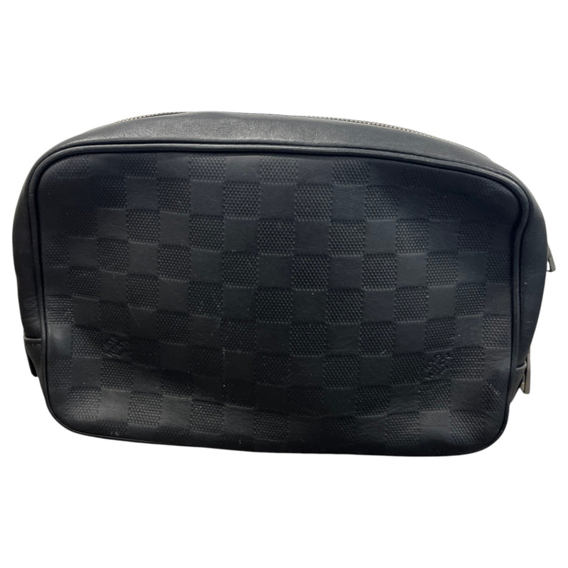 Men's Damier Infini Onyx Toiletry Bag Black