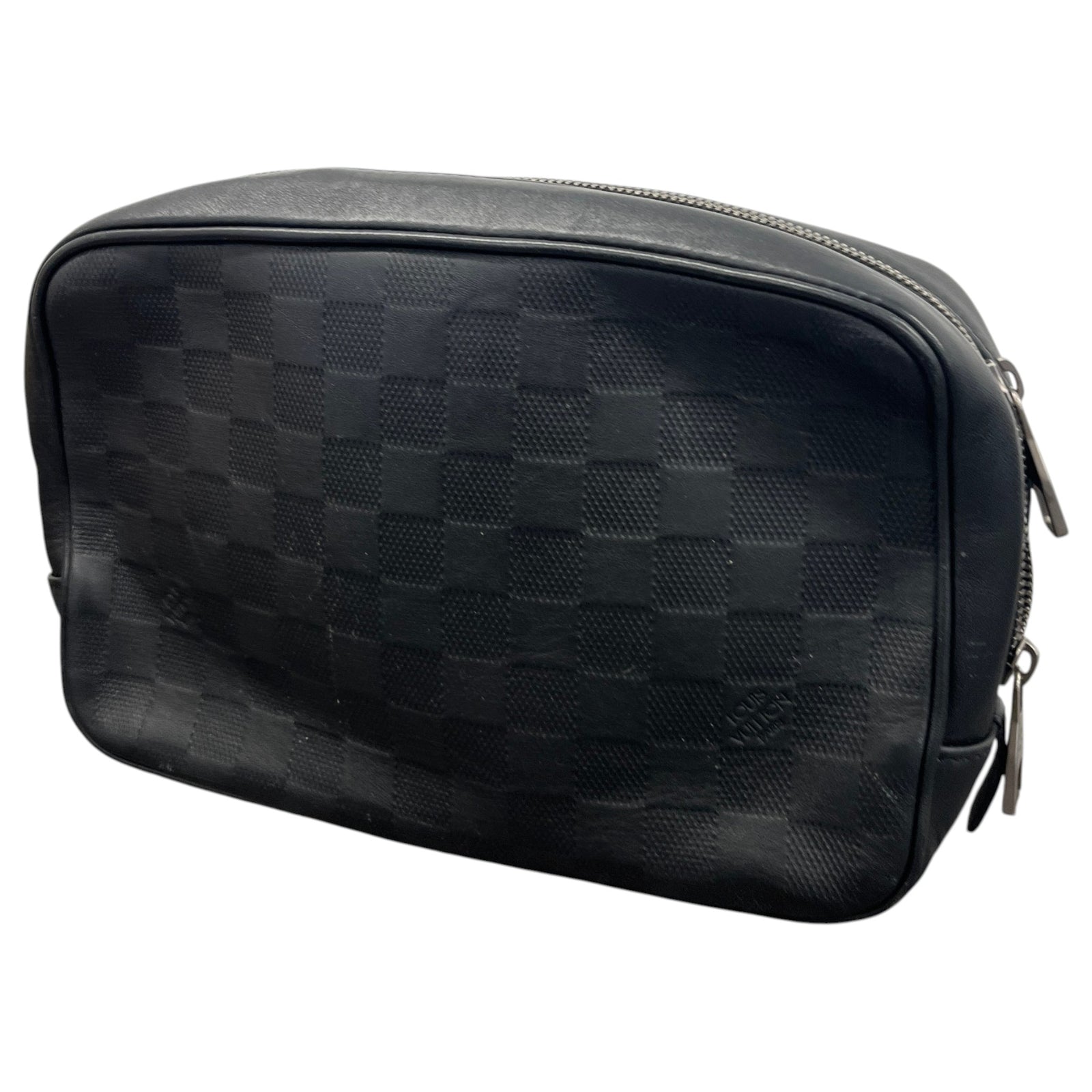 Men's Damier Infini Onyx Toiletry Bag Black - Photo 9