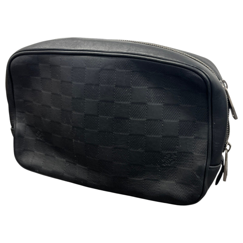 Men's Damier Infini Onyx Toiletry Bag Black