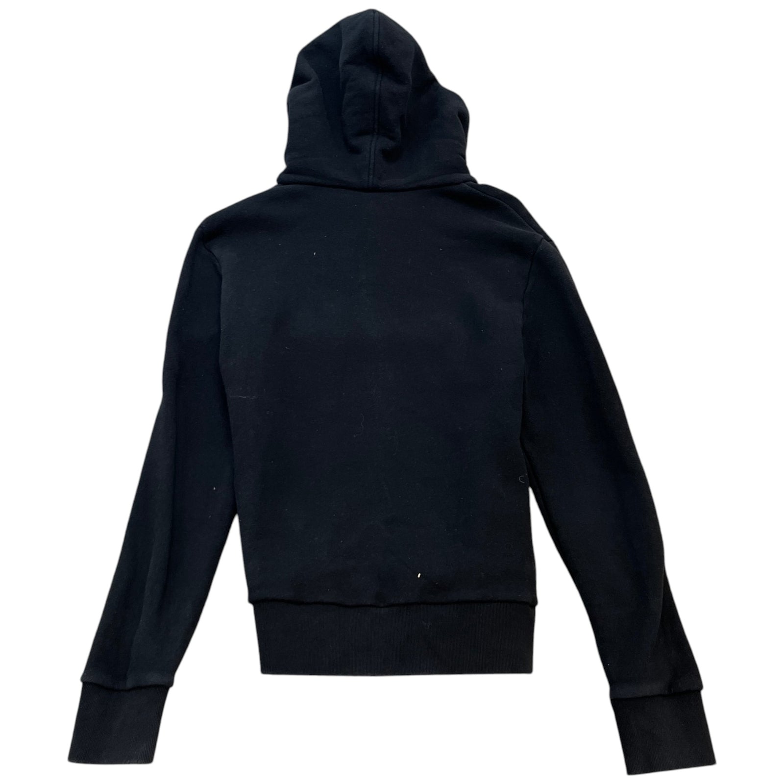 Men's Distressed Logo Print Hoodie Black Size S - Photo 2