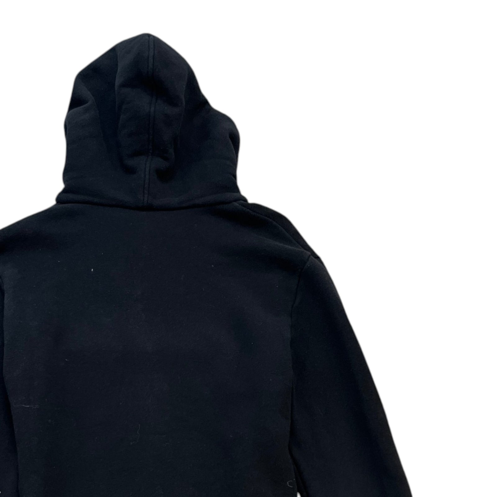 Men's Distressed Logo Print Hoodie Black Size S - Photo 4