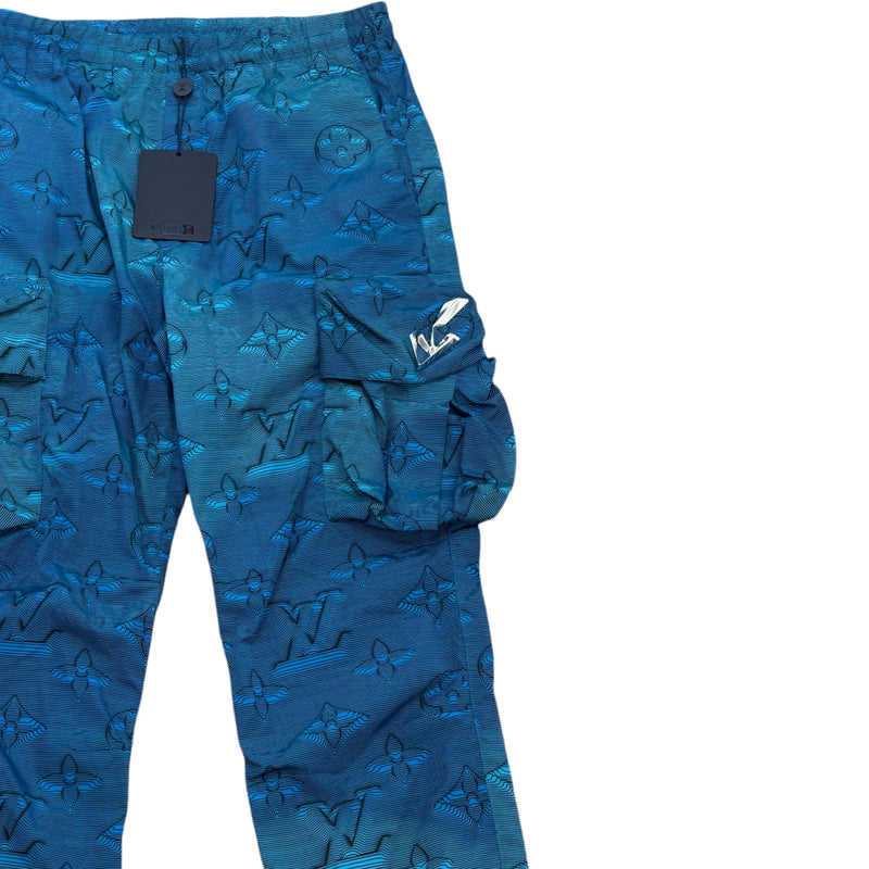 Men's Cargohose Mit Monogram Cargos Blue Size XXL / W38