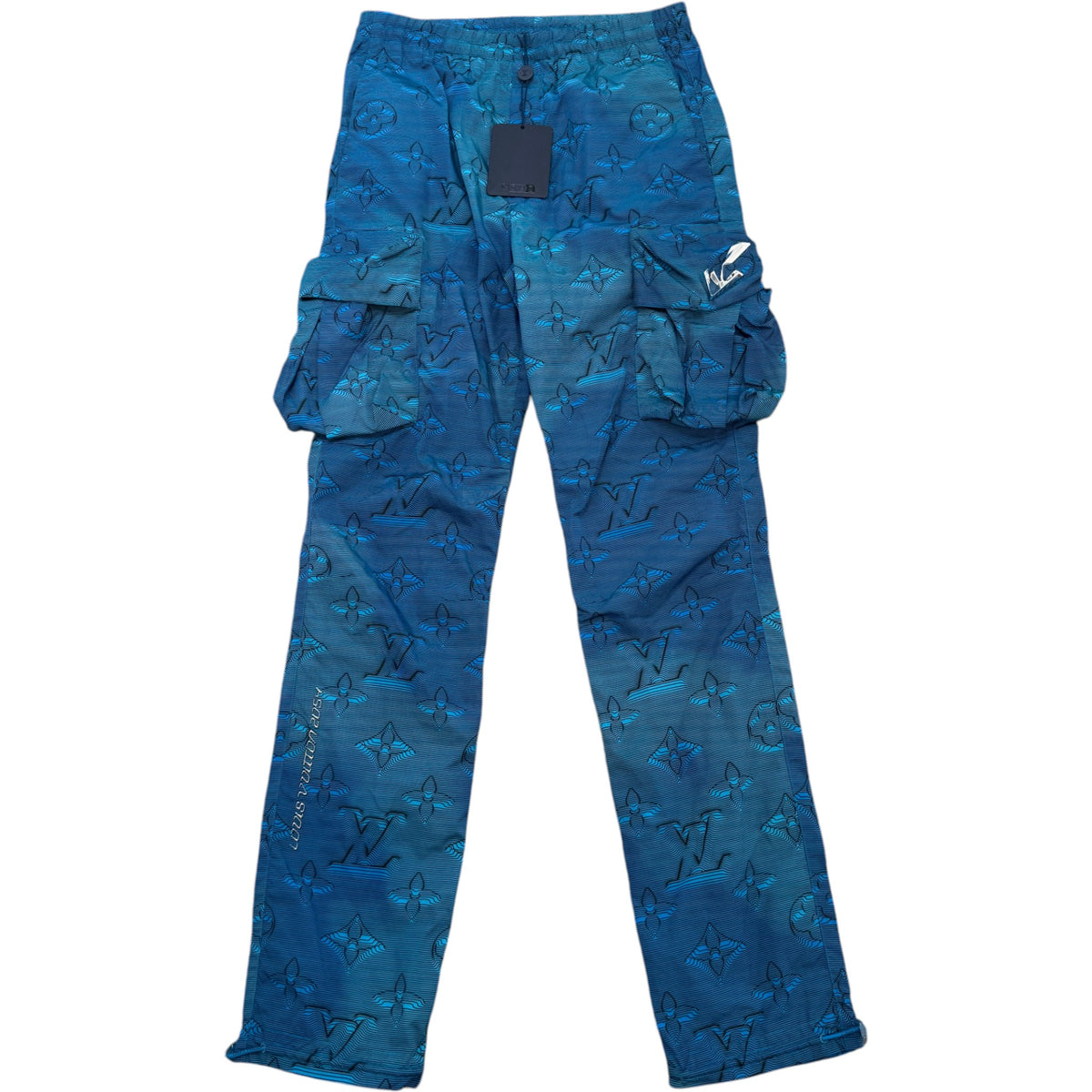 Men's Cargohose Mit Monogram Cargos Blue Size XXL / W38 - Photo 1