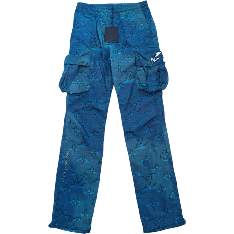 Men's Cargohose Mit Monogram Cargos Blue Size XXL / W38