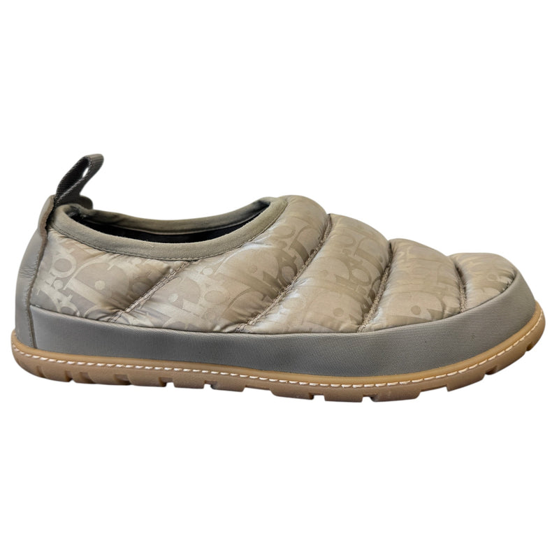Men's Oblique Snow Slippers Slides Beige Size EU 40 / UK 6