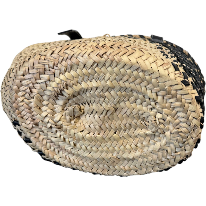 Women's Straw Basket Medium Handbag Beige