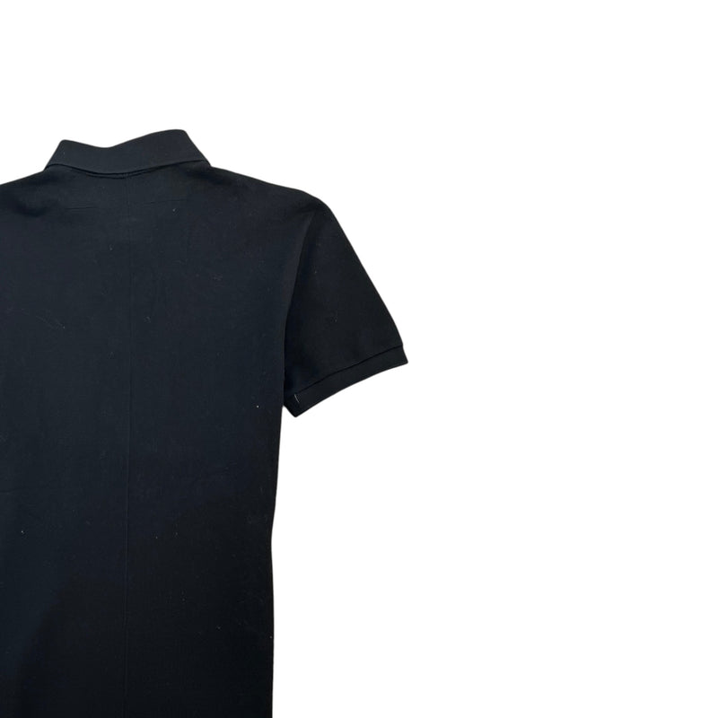 Men's Logo Patch Polo Shirt Black Size M