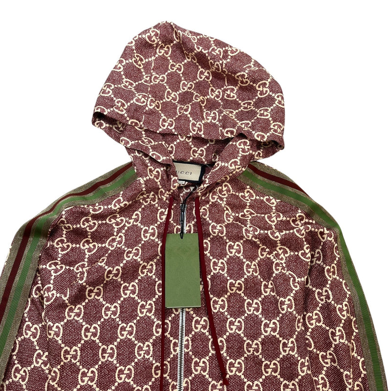 Men's Gg Supreme Jacket Burgundy Size M