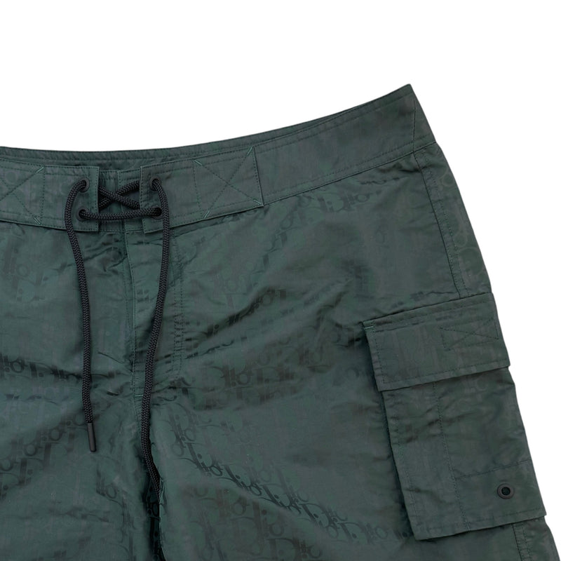 Men's Oblique Swim Shorts Green Size L / W34