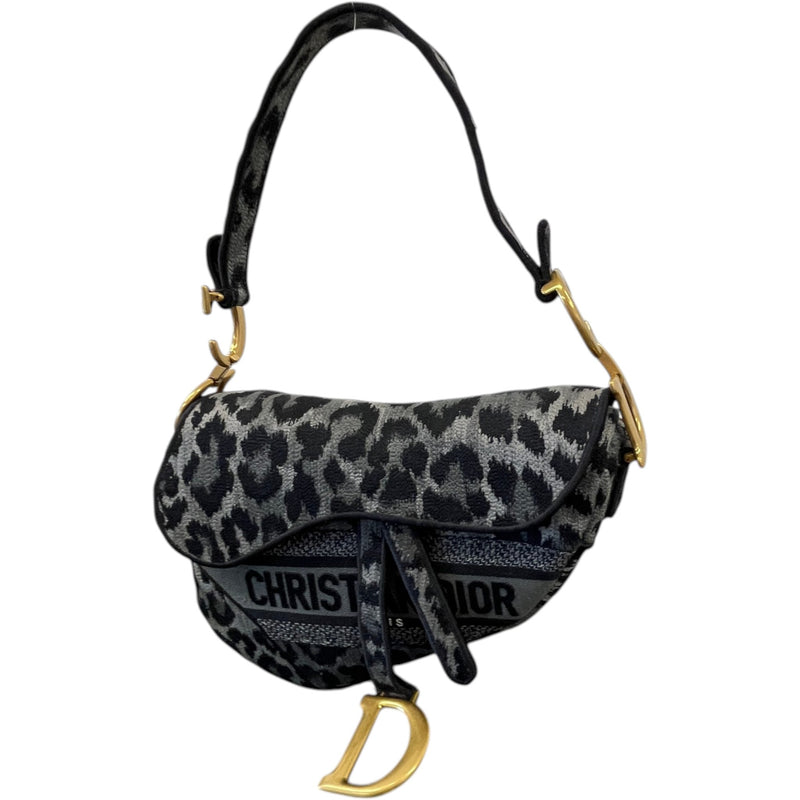 Women's Leopard Saddle Bag Charcoal