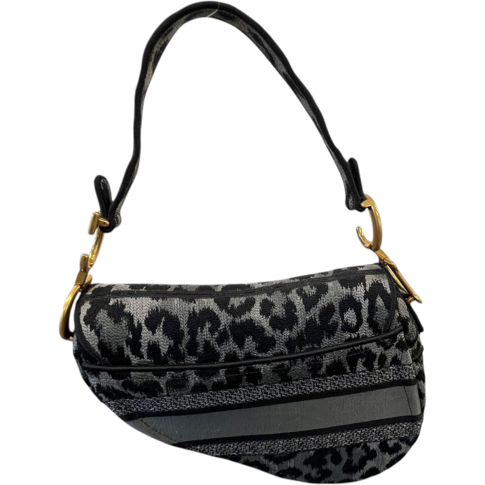 Women's Leopard Saddle Bag Charcoal - Photo 3