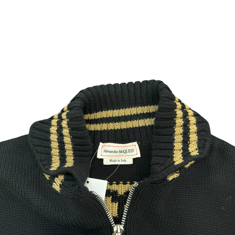 Men's Graffiti Zipped Jumper Black Size L