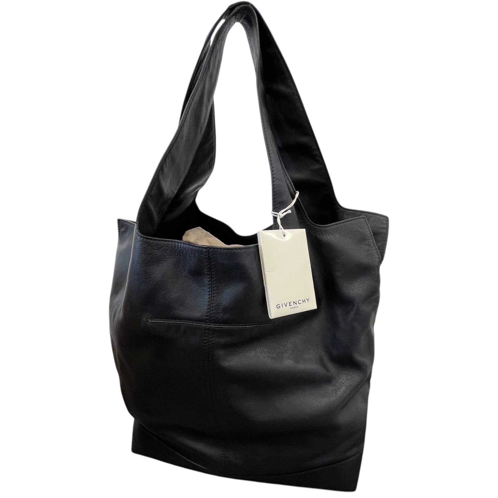 Women's George V Lambskin Tote Bag Black - Photo 4