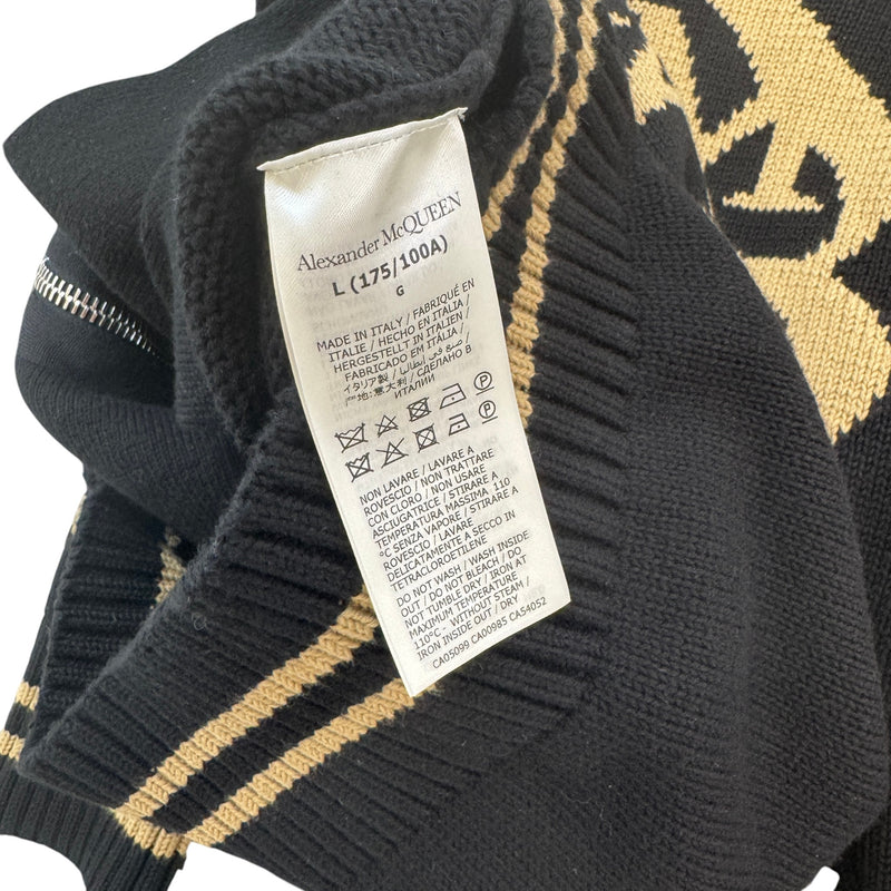 Men's Graffiti Zipped Jumper Black Size L