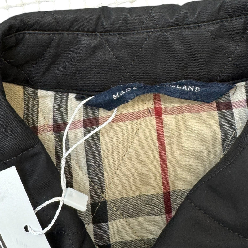 Men's Quilted Check Lined Jacket Black Size S