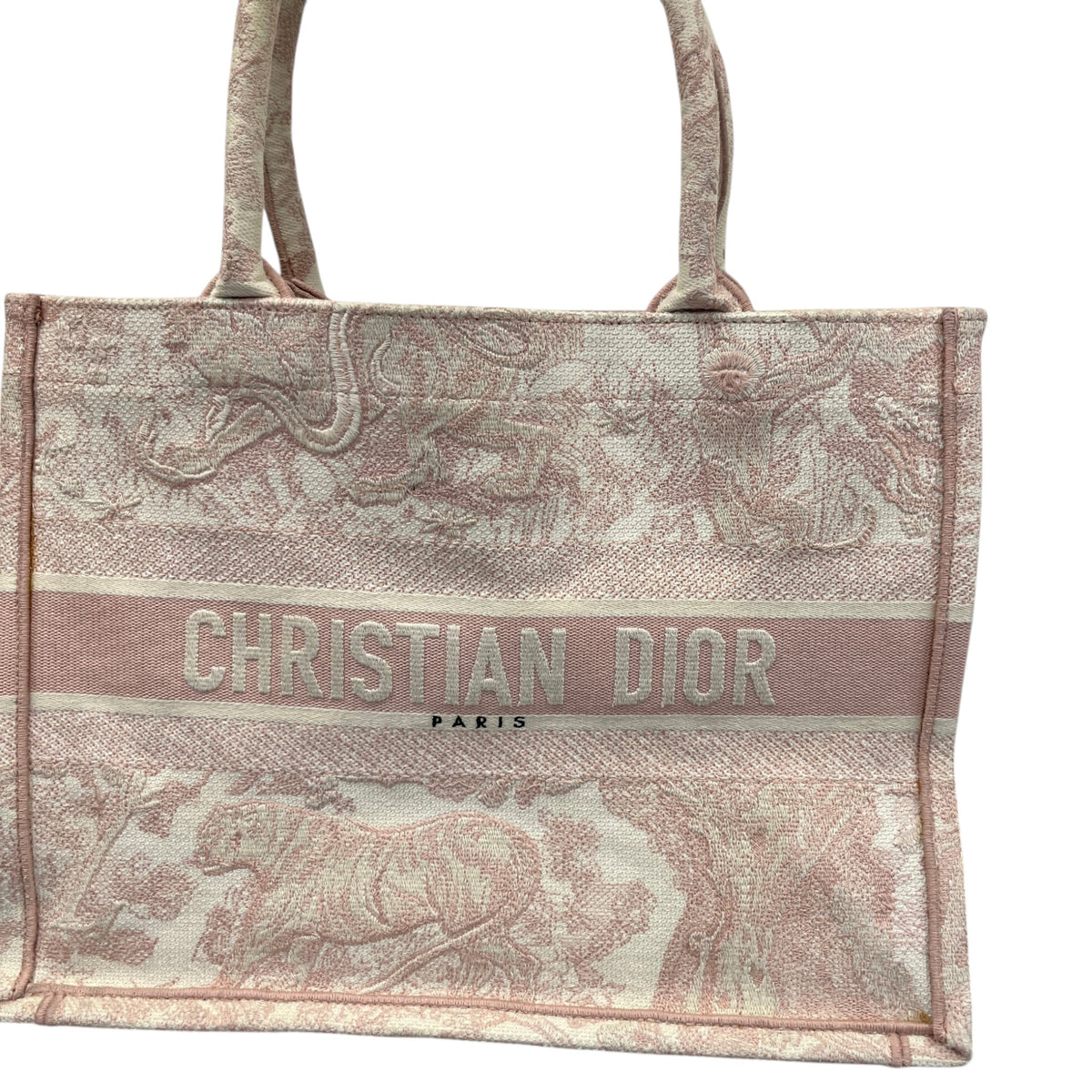 Women's Toile de Jouy Book Tote Handbag Pink - Photo 11