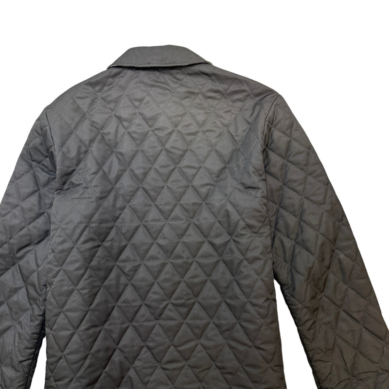 Men's Quilted Check Lined Jacket Black Size S