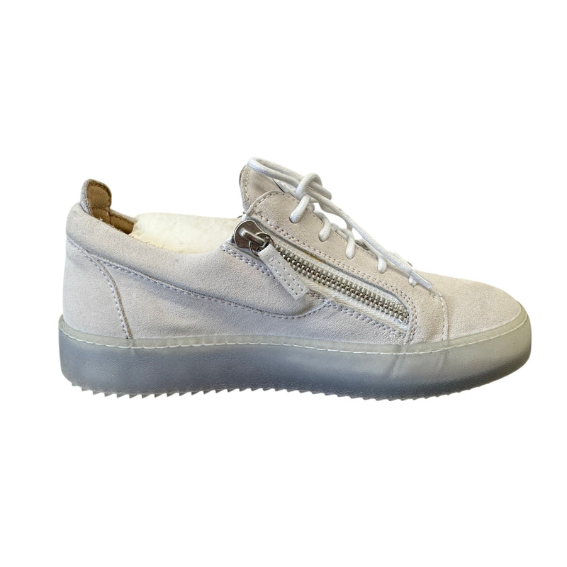 Men's Frankie Double Zip Low Trainers Grey Size EU 39.5 / UK 5.5