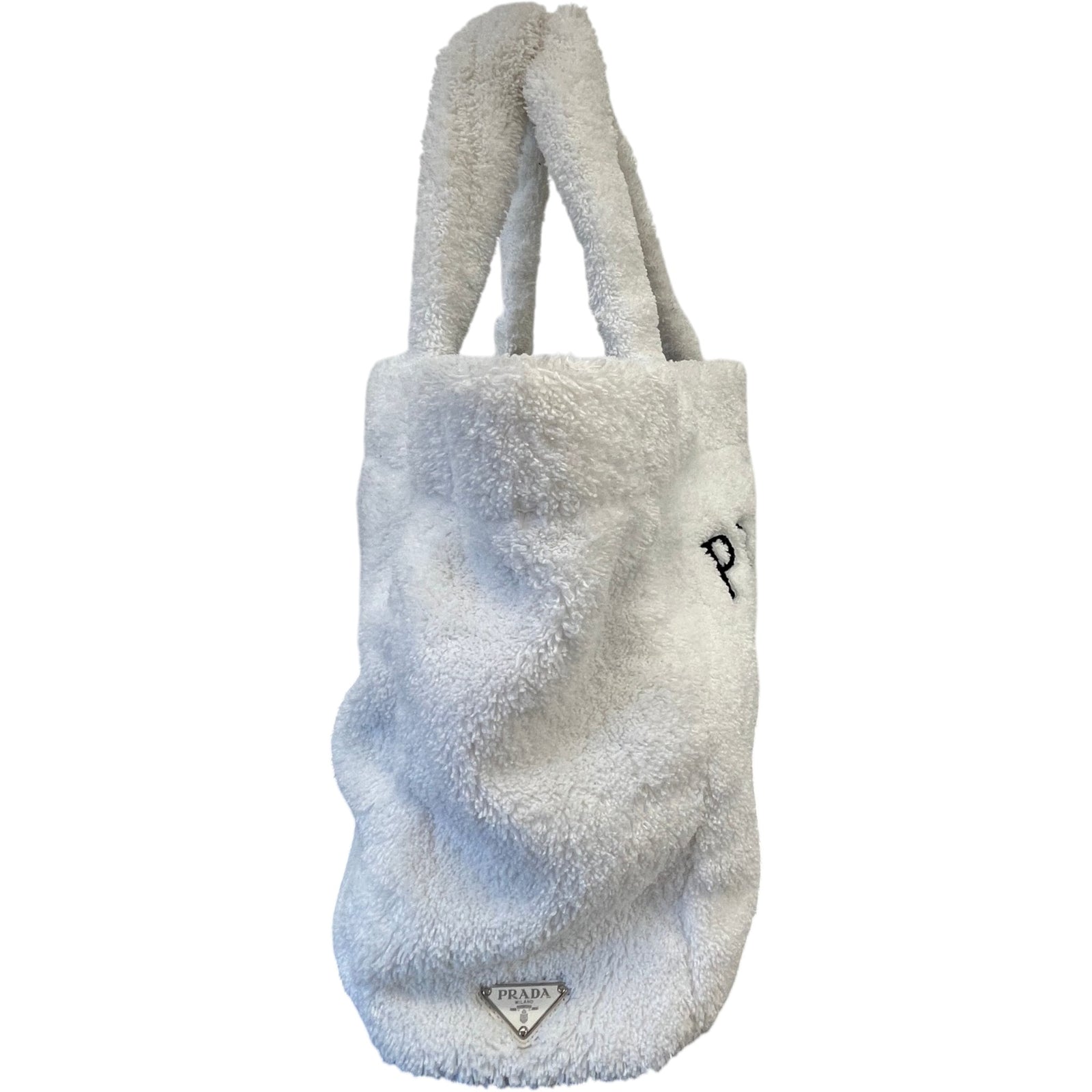 Women's Logo Terry Cloth Tote Bag White - Photo 7