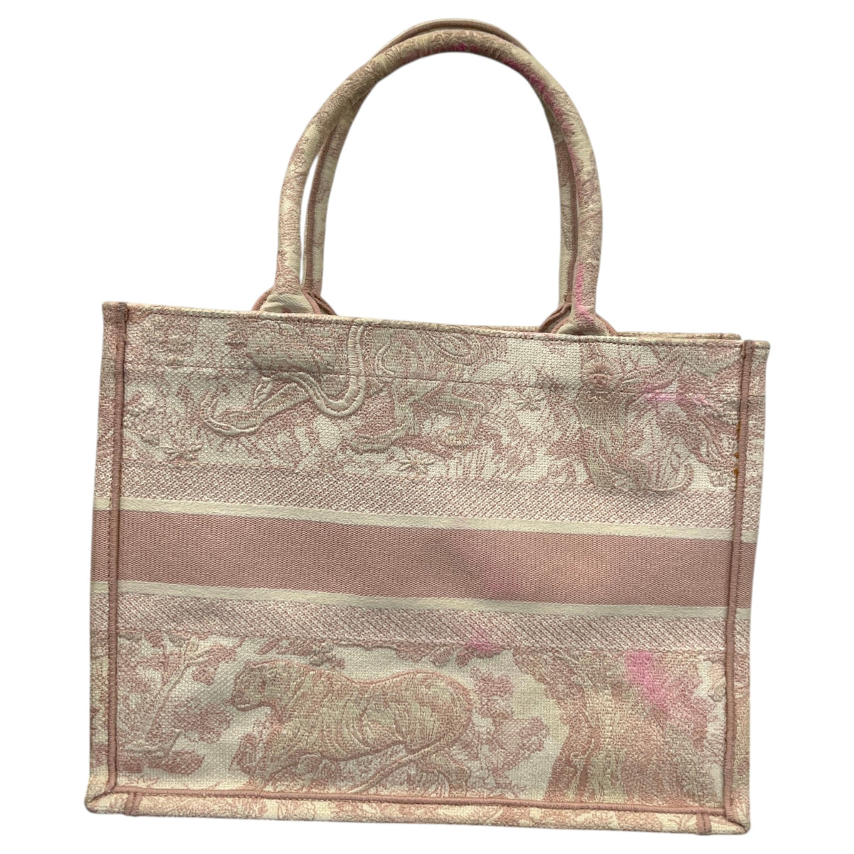 Women's Toile de Jouy Book Tote Handbag Pink - Photo 3