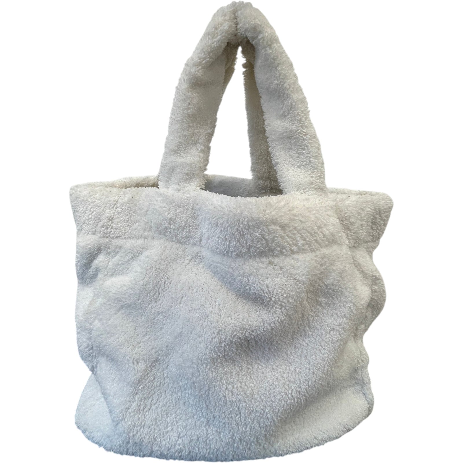 Women's Logo Terry Cloth Tote Bag White - Photo 3