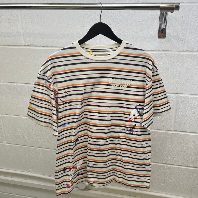 Men's Nelson Striped T-Shirt Cream Size L