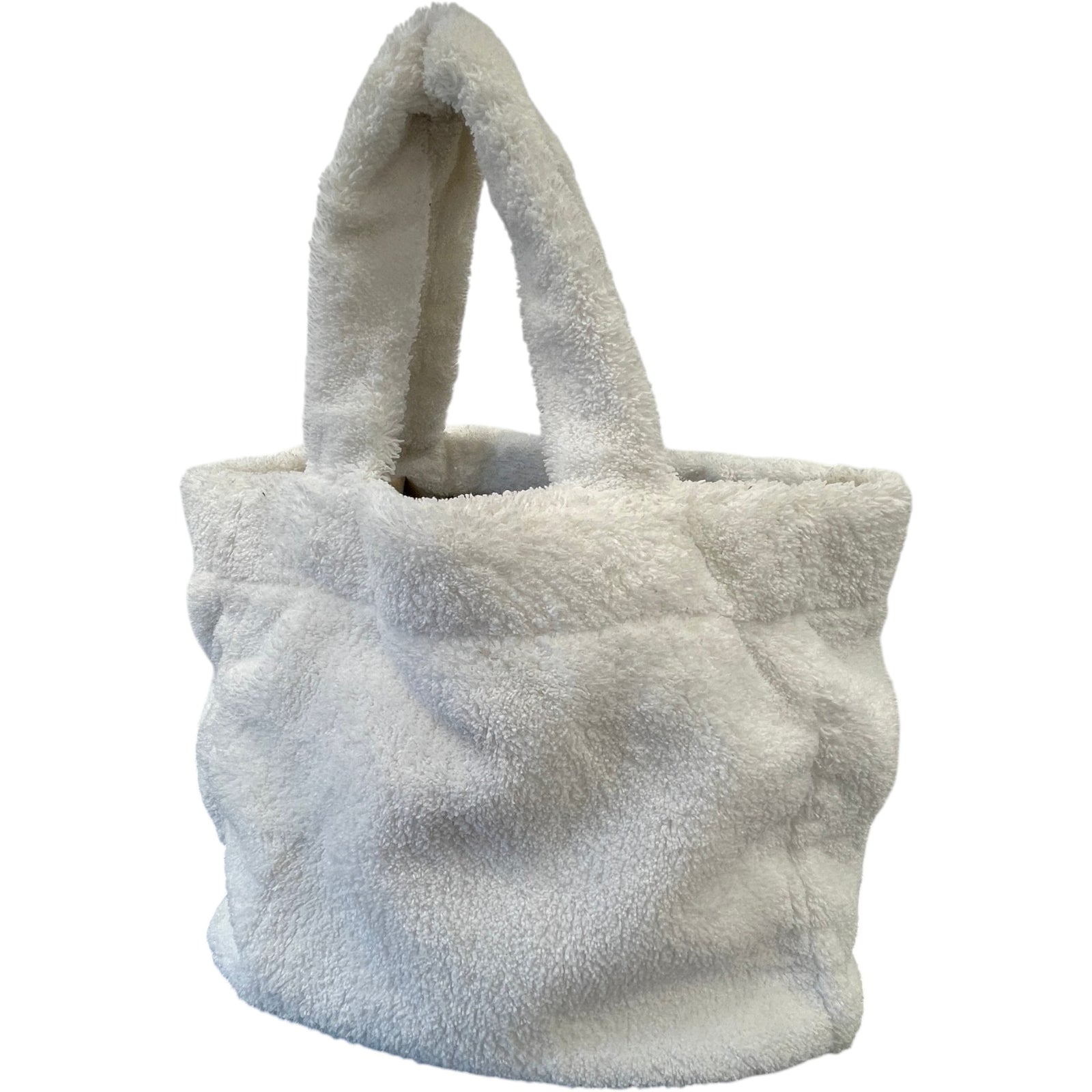 Women's Logo Terry Cloth Tote Bag White - Photo 8