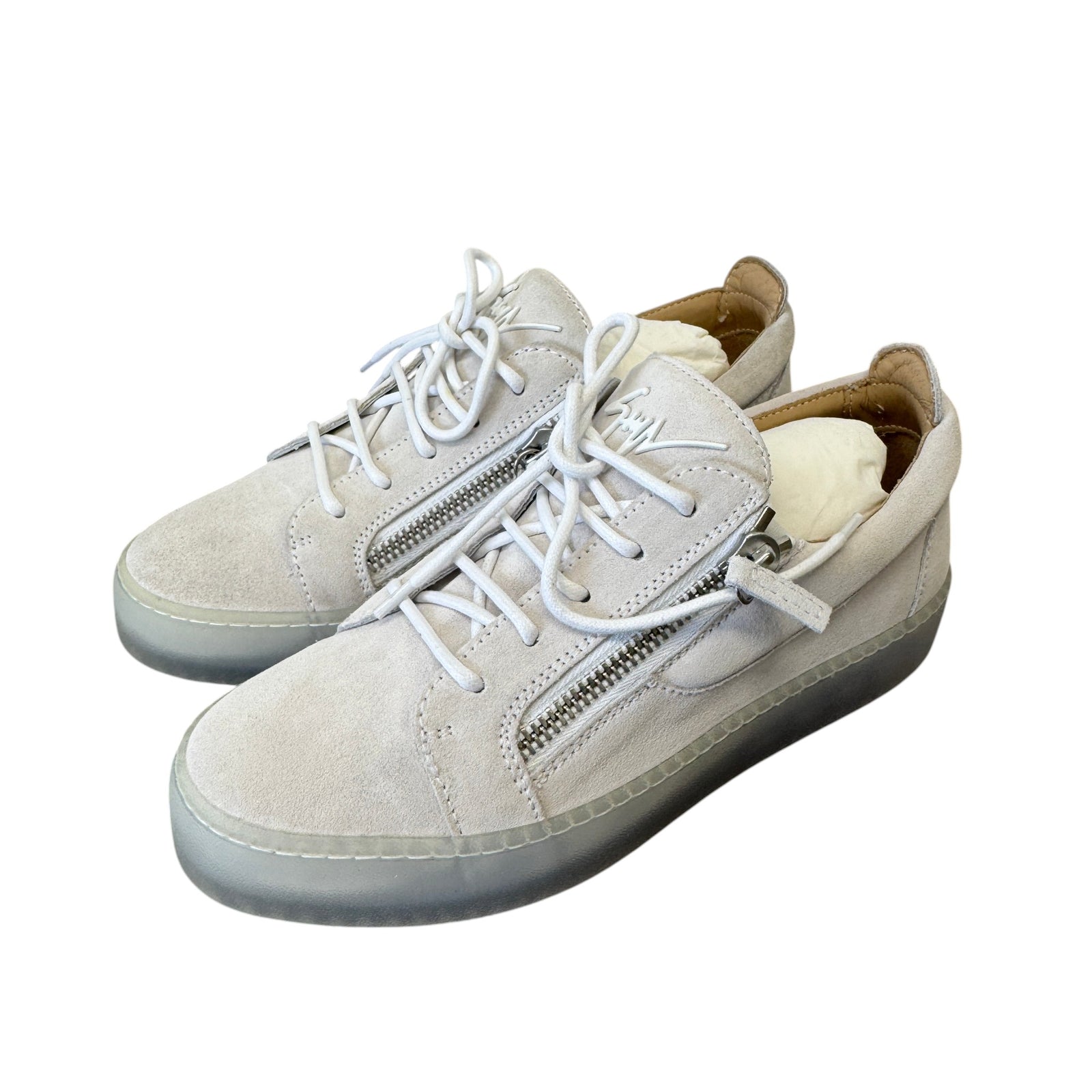 Men's Frankie Double Zip Low Trainers Grey Size EU 39.5 / UK 5.5 - Photo 7