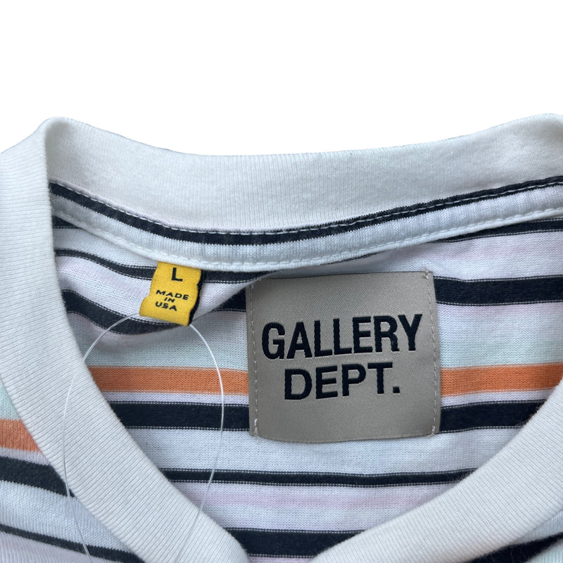 Men's Nelson Striped T-Shirt Cream Size L