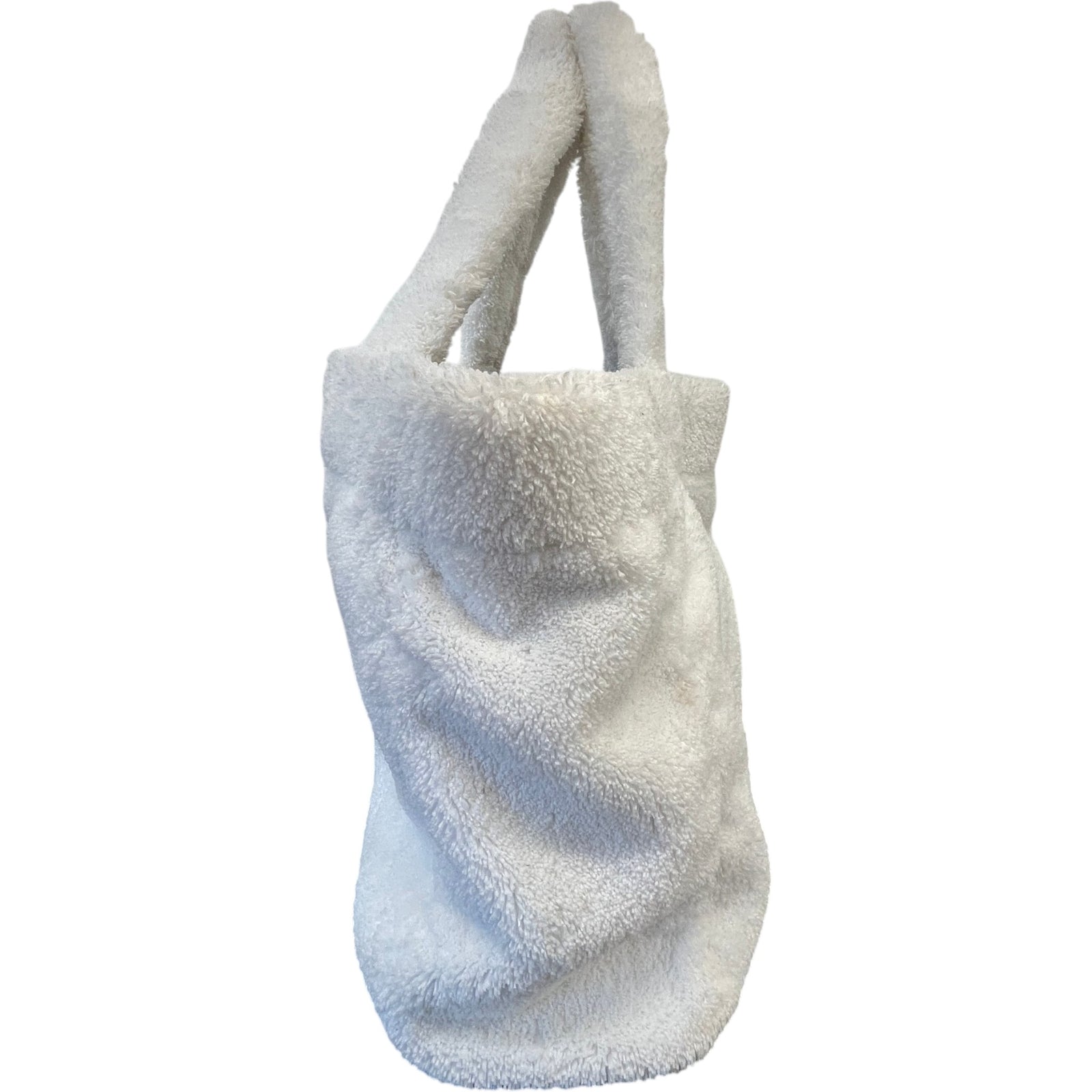 Women's Logo Terry Cloth Tote Bag White - Photo 6