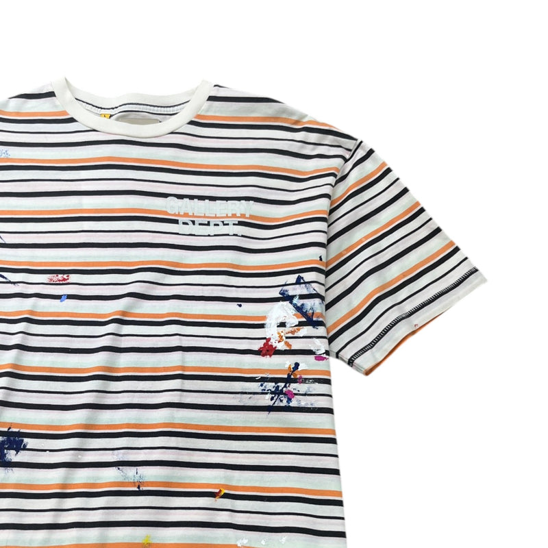 Men's Nelson Striped T-Shirt Cream Size L