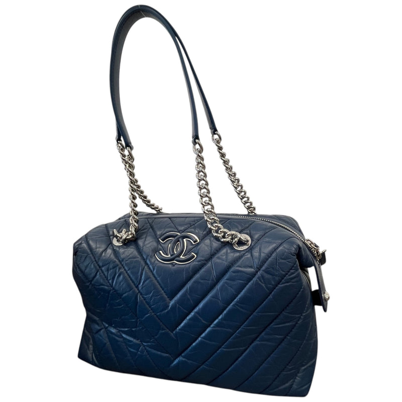 Women's Large Chevron Soft Bowling Bag Blue