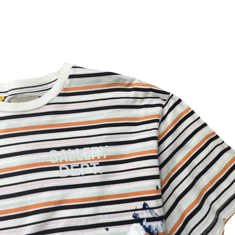 Men's Nelson Striped T-Shirt Cream Size L