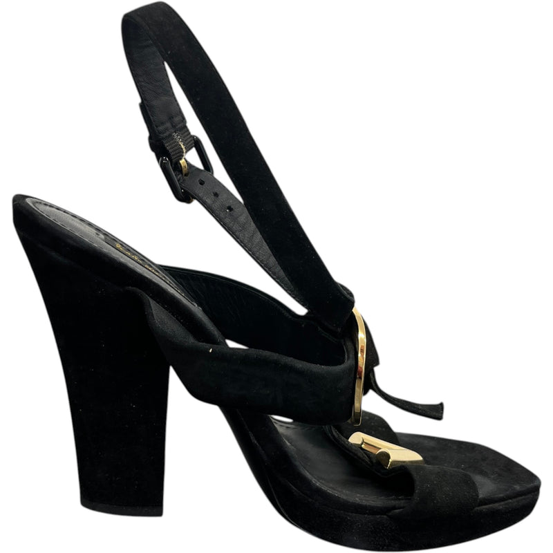 Women's V Logo Heels Black Size EU 39 / UK 6