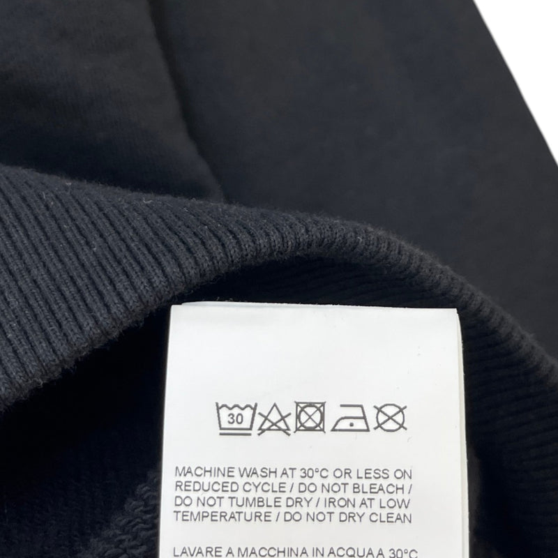 Men's Logo Print Hoodie Black Size XS