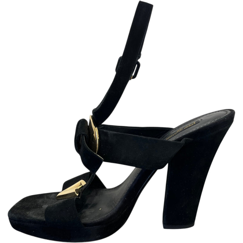 Women's V Logo Heels Black Size EU 39 / UK 6
