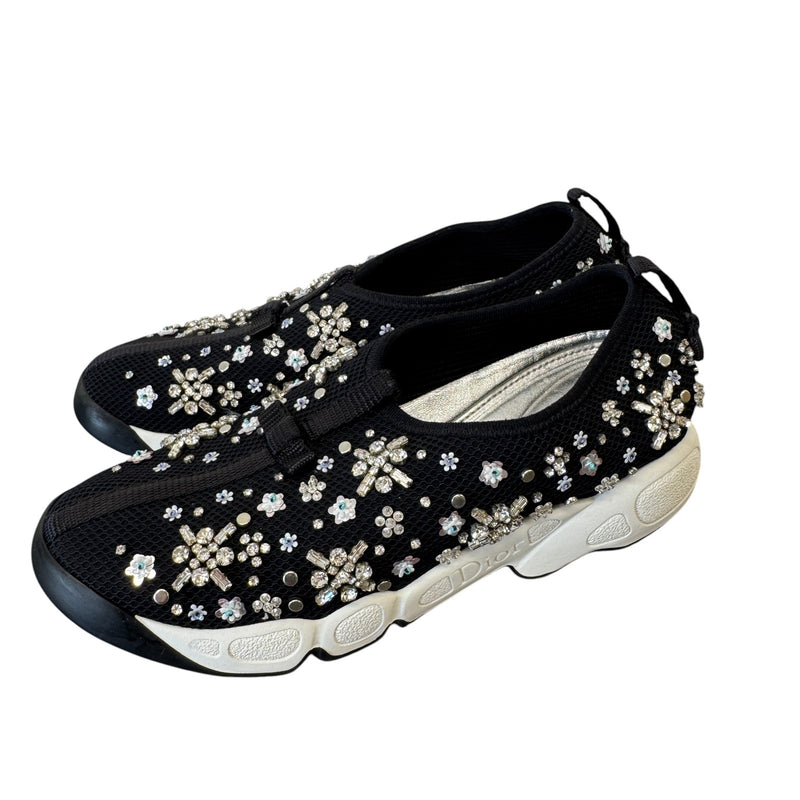 Women's Embellished Low Trainers Black Size EU 36.5 / UK 3.5