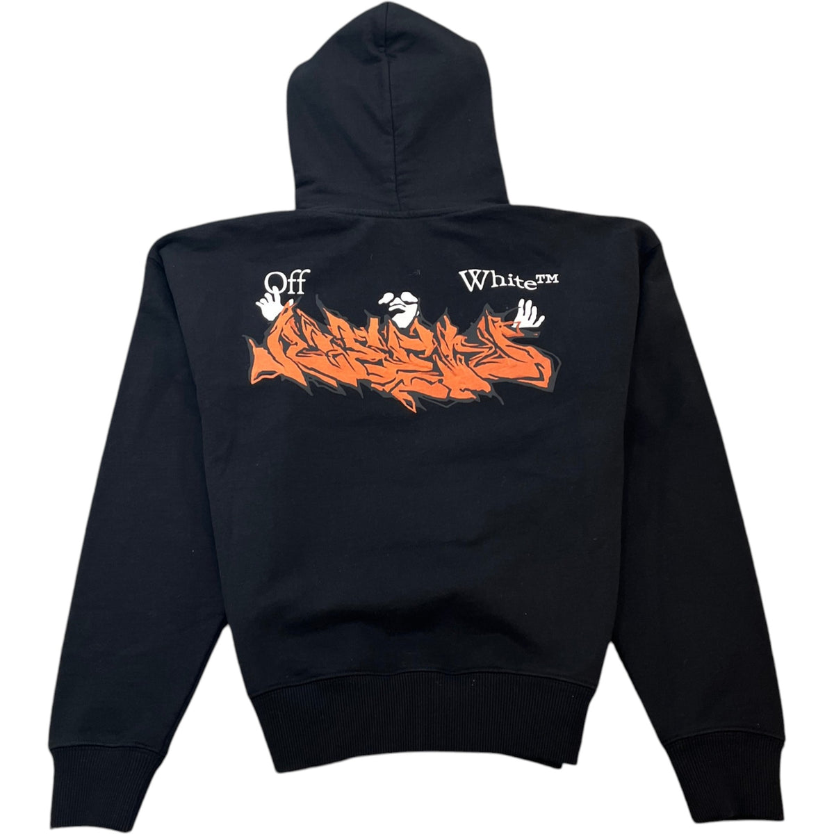 Men's Logo Print Hoodie Black Size XS - Photo 2