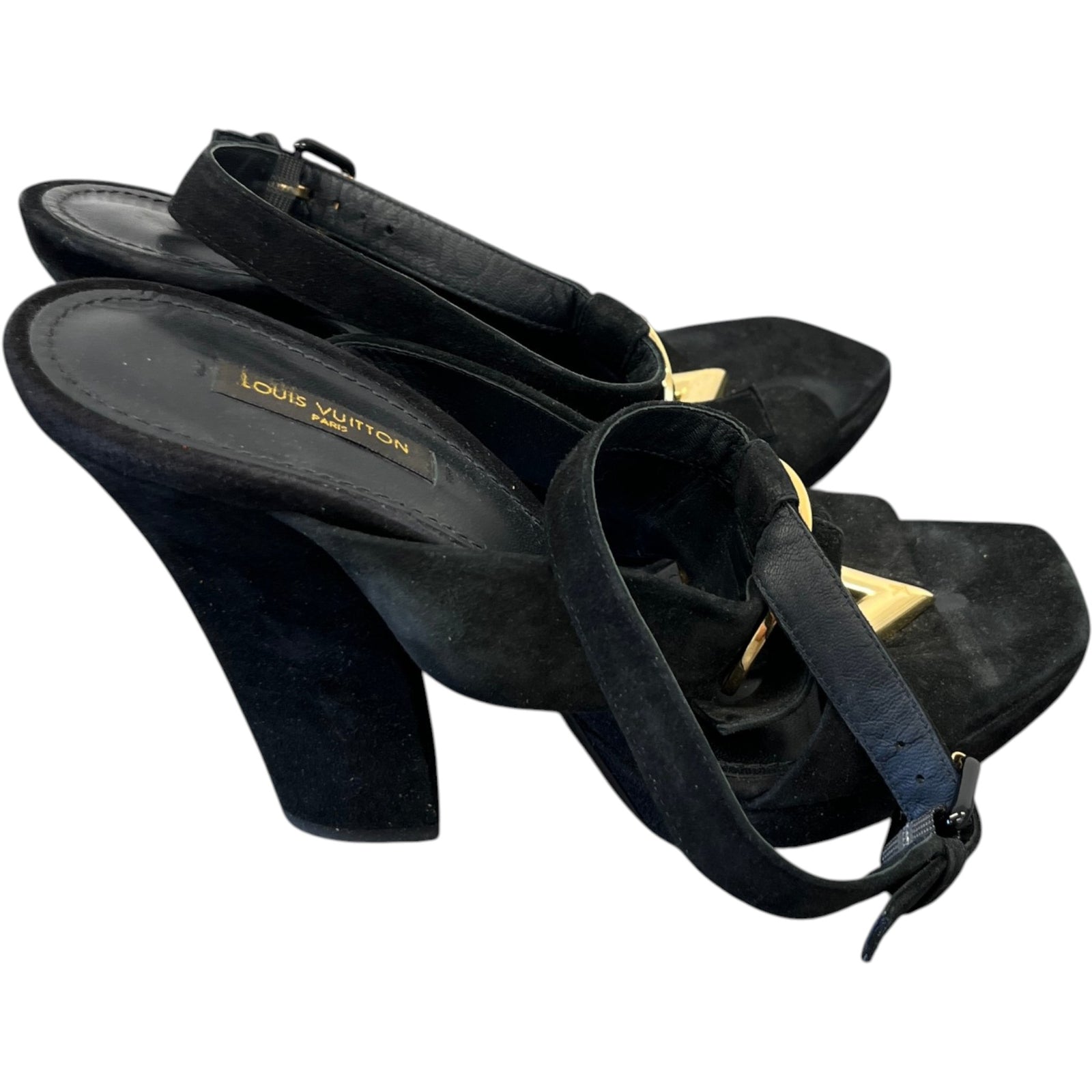 Women's V Logo Heels Black Size EU 39 / UK 6 - Photo 8