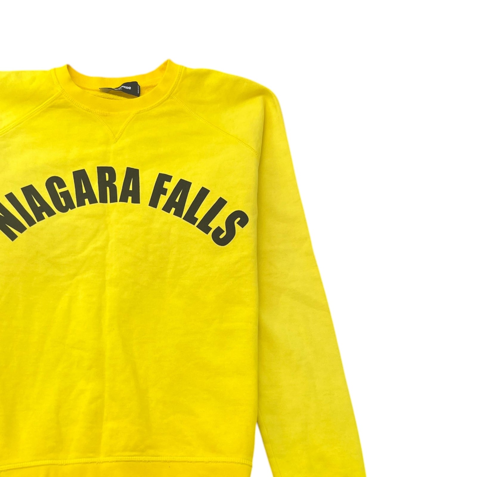 Men's Niagara Falls Print Sweatshirt Yellow Size XL - Photo 3