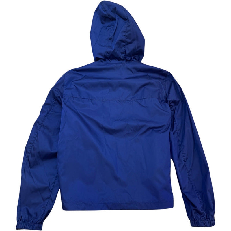 Men's RE-Nylon Plaque Logo Windbreaker Blue Size XL